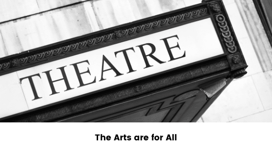 a black and white image of sign above an external door, saying theatre