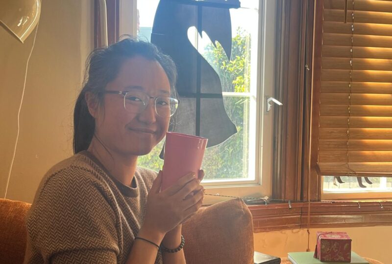 Christina enjoying The Star of SF that Becca created for her friendsgiving and is perfect for our Christmas cocktail this year.